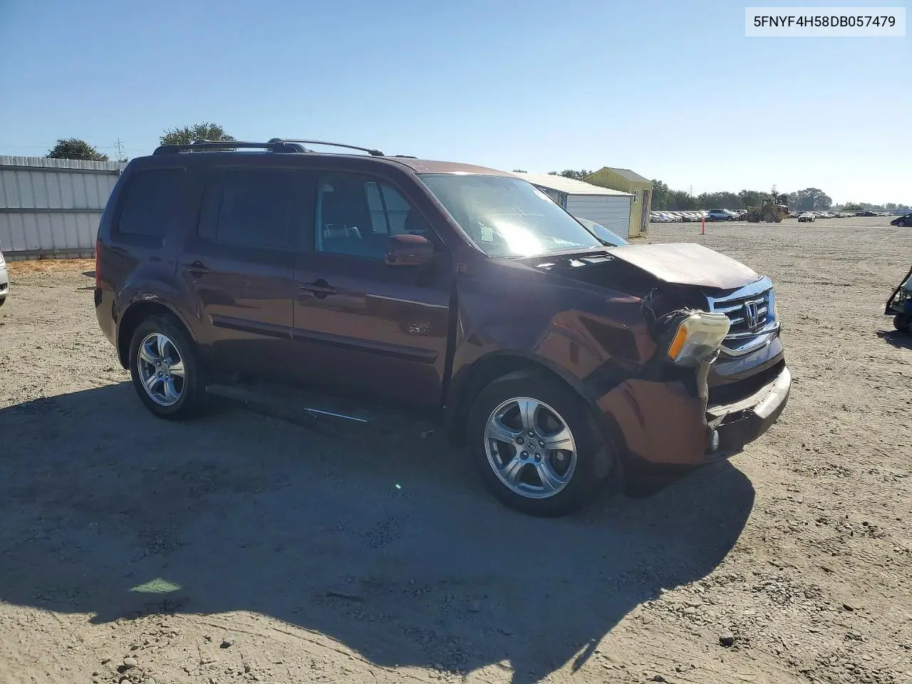 2013 Honda Pilot Exl VIN: 5FNYF4H58DB057479 Lot: 60181536