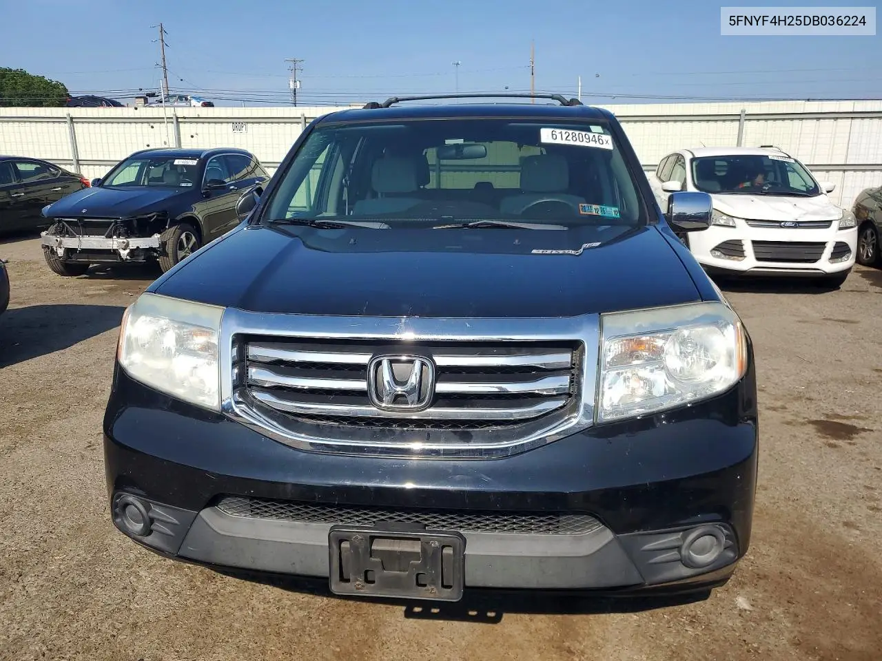2013 Honda Pilot Lx VIN: 5FNYF4H25DB036224 Lot: 61280946