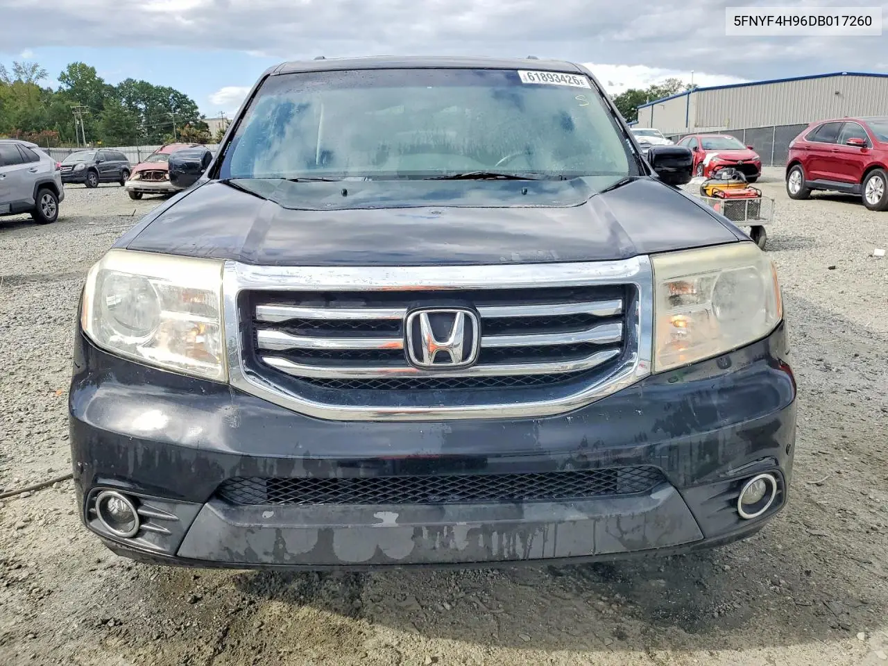2013 Honda Pilot Touring VIN: 5FNYF4H96DB017260 Lot: 61893426