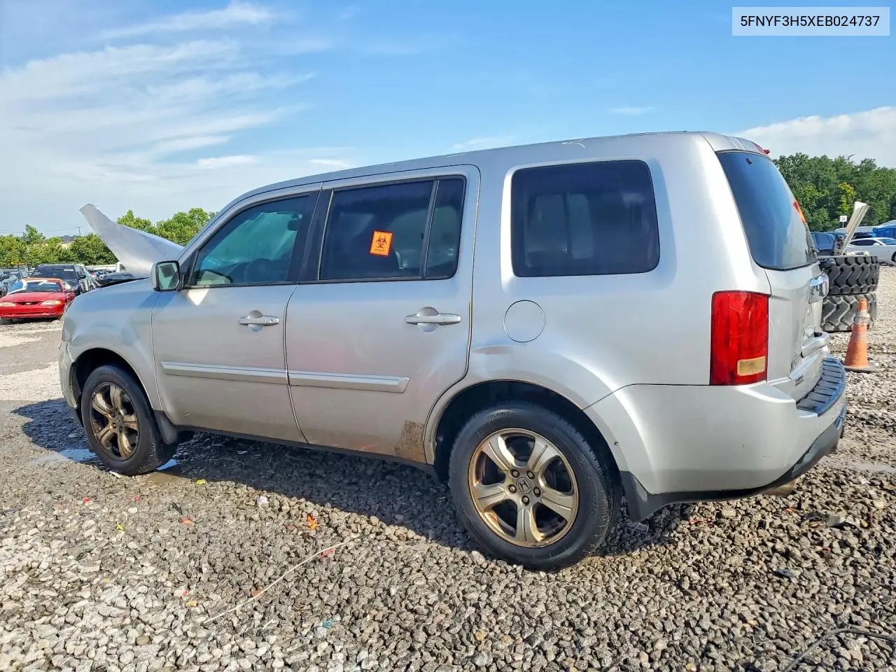 2014 Honda Pilot Exl VIN: 5FNYF3H5XEB024737 Lot: 58234456