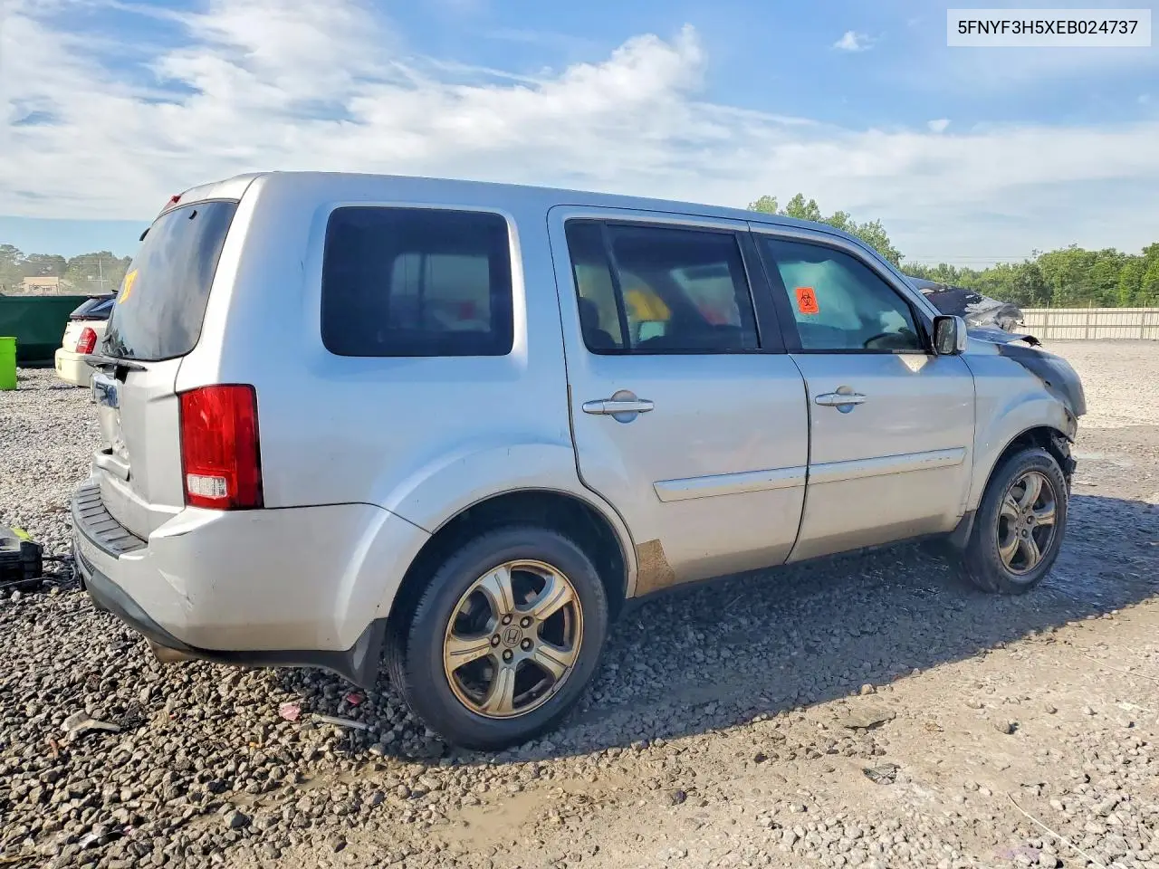 2014 Honda Pilot Exl VIN: 5FNYF3H5XEB024737 Lot: 58234456