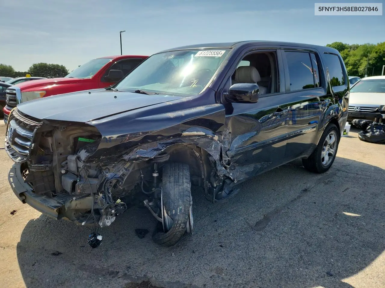 2014 Honda Pilot Exl VIN: 5FNYF3H58EB027846 Lot: 61225556