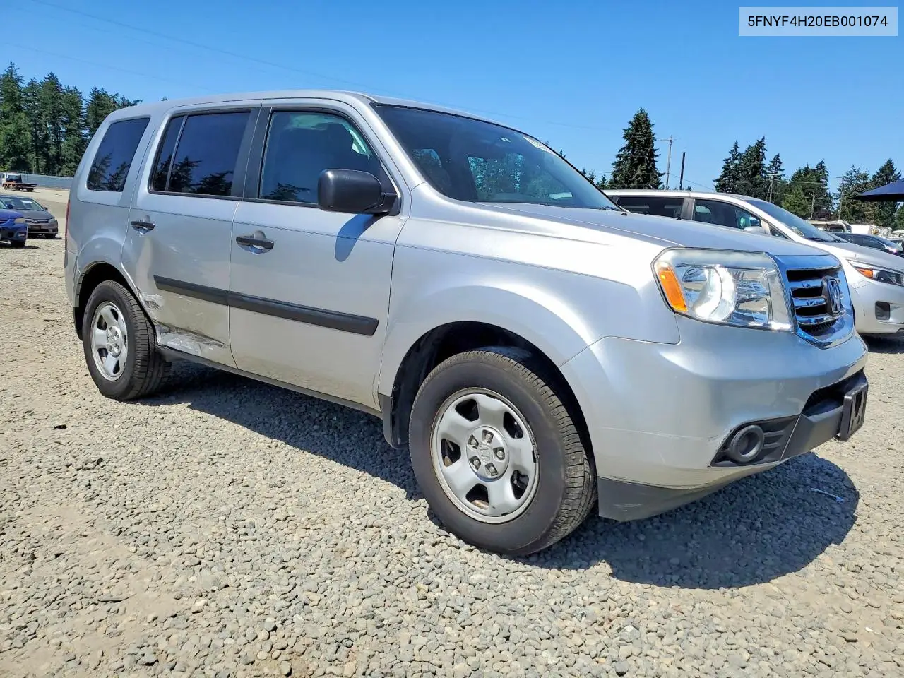 2014 Honda Pilot Lx VIN: 5FNYF4H20EB001074 Lot: 61250786