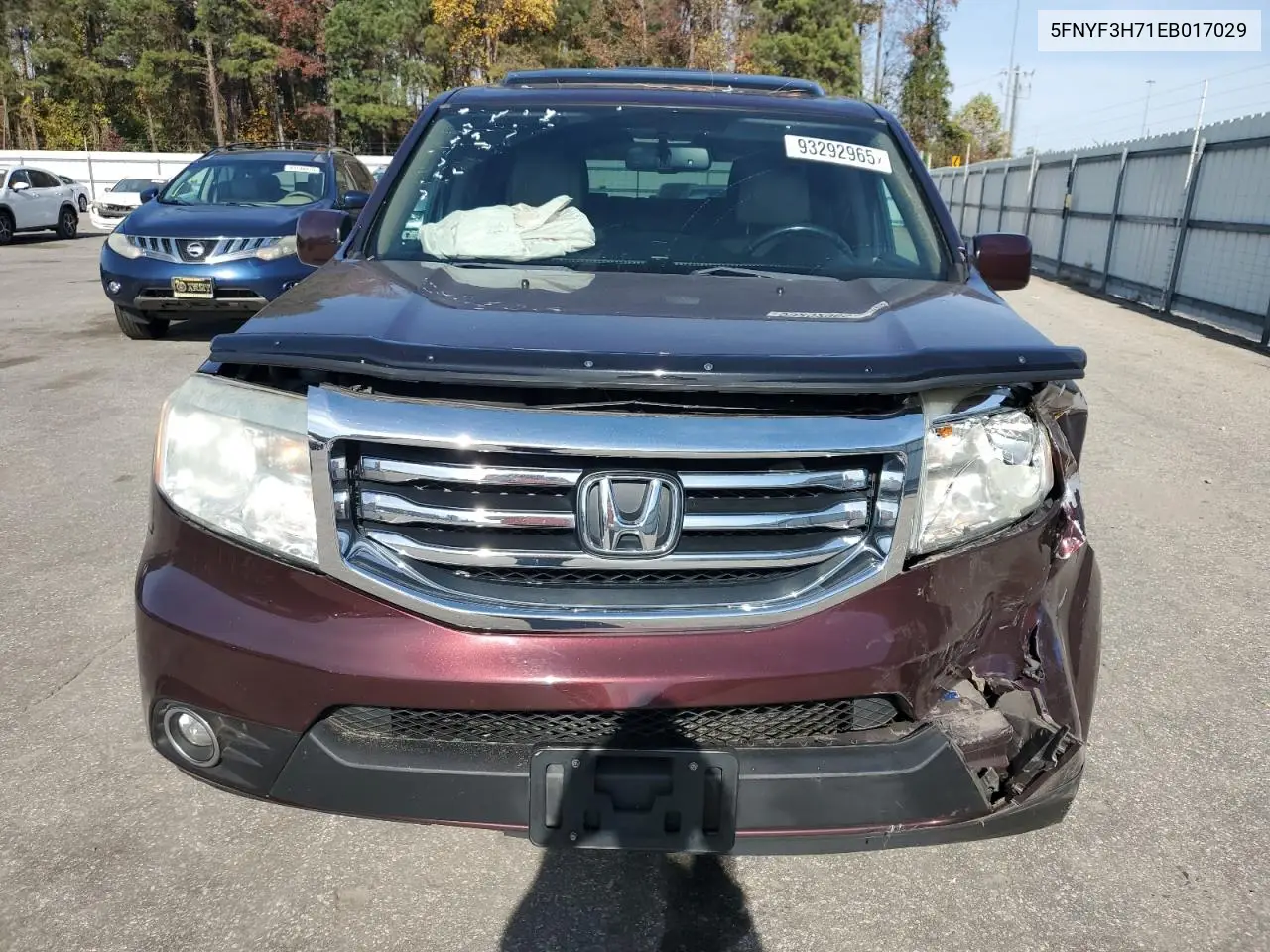 5FNYF3H71EB017029 2014 Honda Pilot Exln