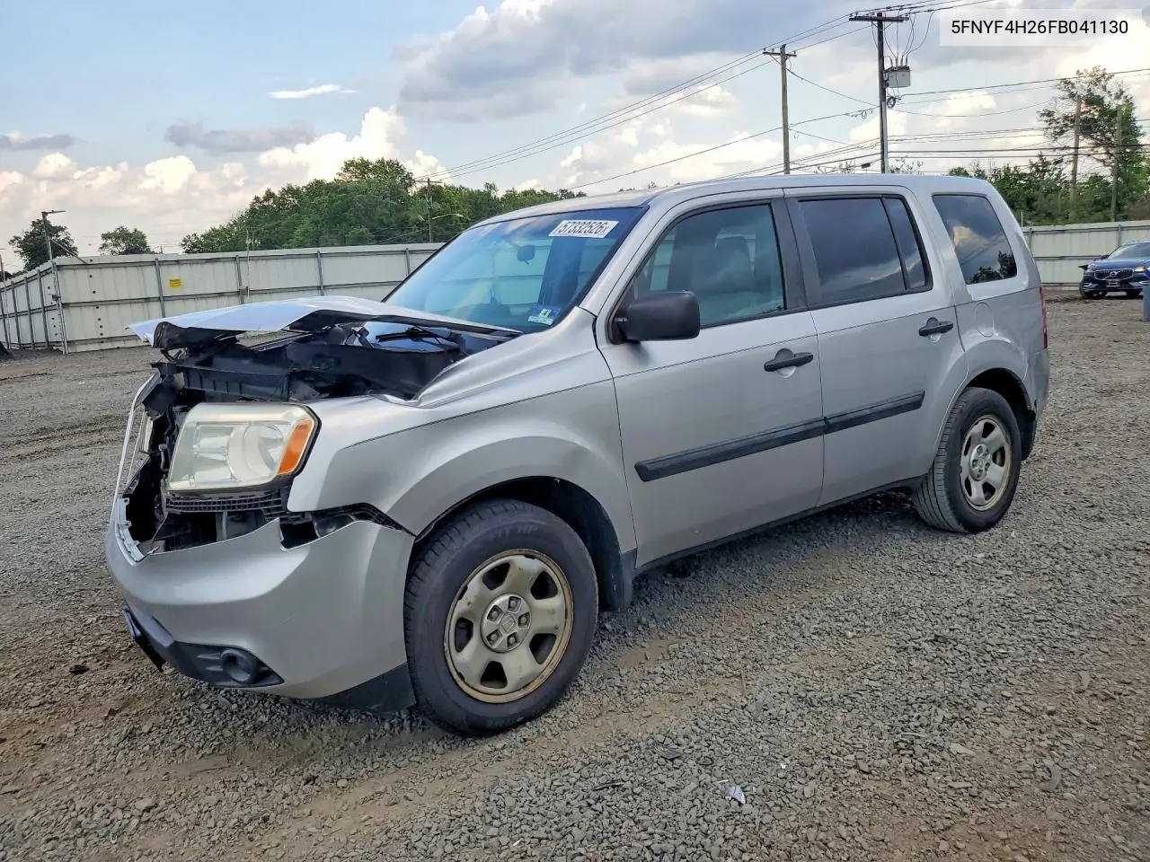 2015 Honda Pilot Lx VIN: 5FNYF4H26FB041130 Lot: 57332526