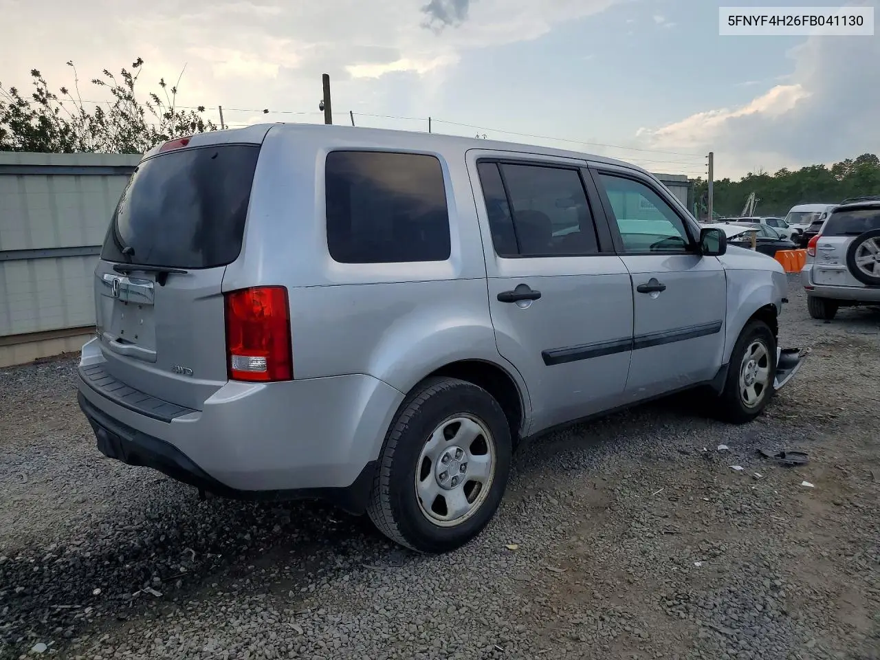 2015 Honda Pilot Lx VIN: 5FNYF4H26FB041130 Lot: 57332526