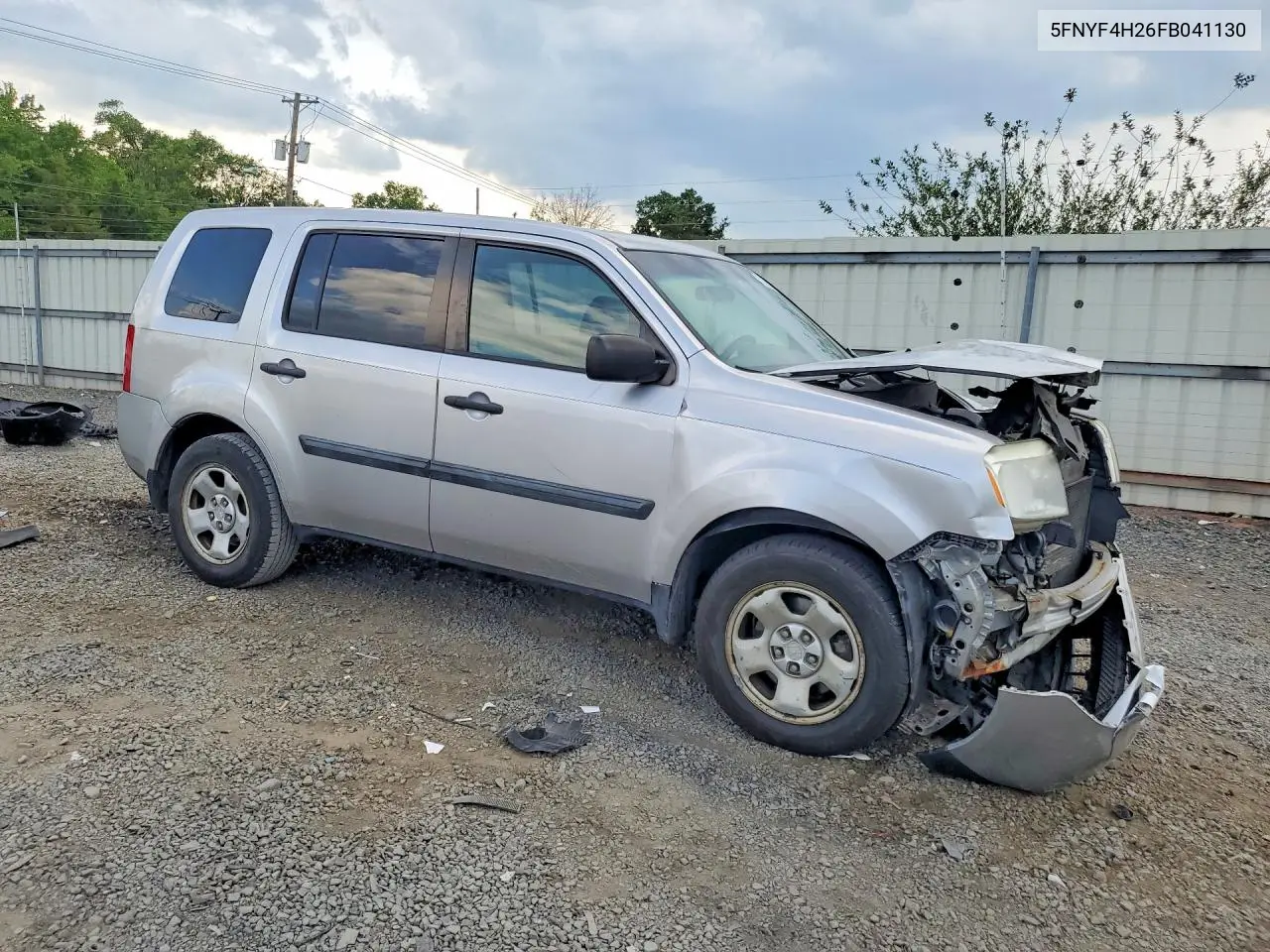 2015 Honda Pilot Lx VIN: 5FNYF4H26FB041130 Lot: 57332526
