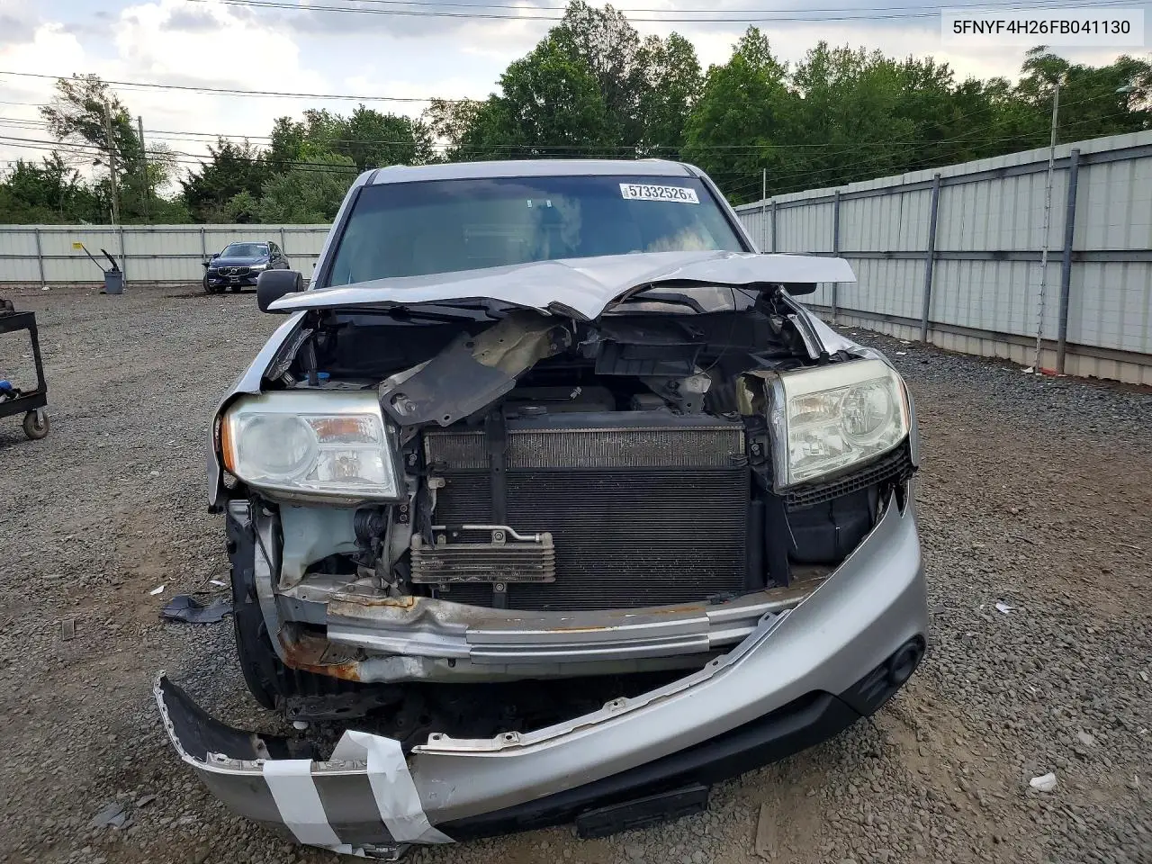 2015 Honda Pilot Lx VIN: 5FNYF4H26FB041130 Lot: 57332526