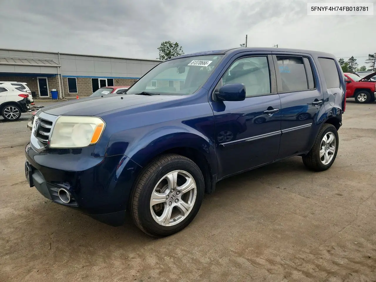 2015 Honda Pilot Exln VIN: 5FNYF4H74FB018781 Lot: 61370666