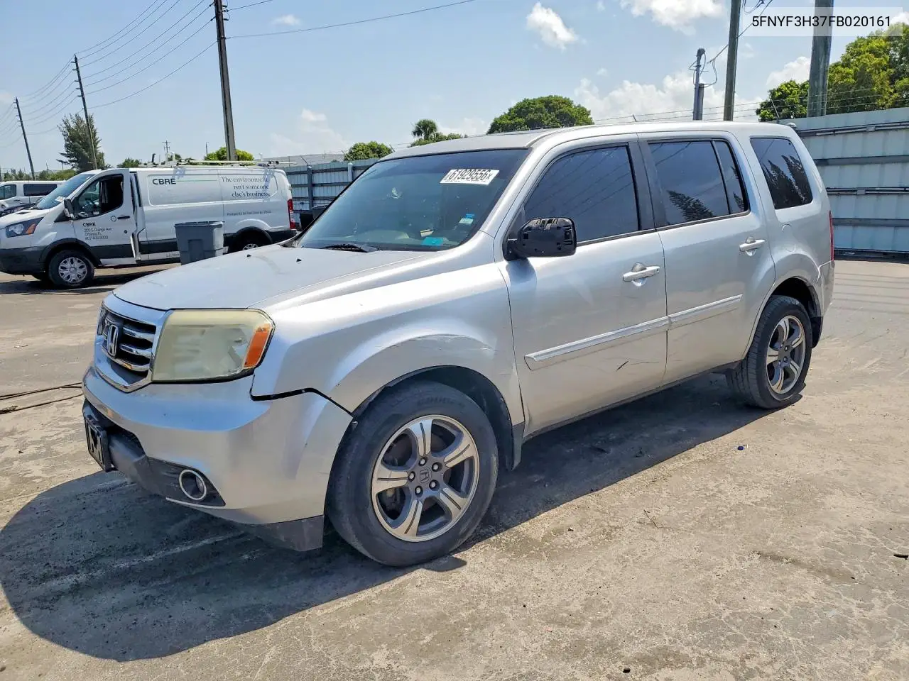 2015 Honda Pilot Se VIN: 5FNYF3H37FB020161 Lot: 61929556