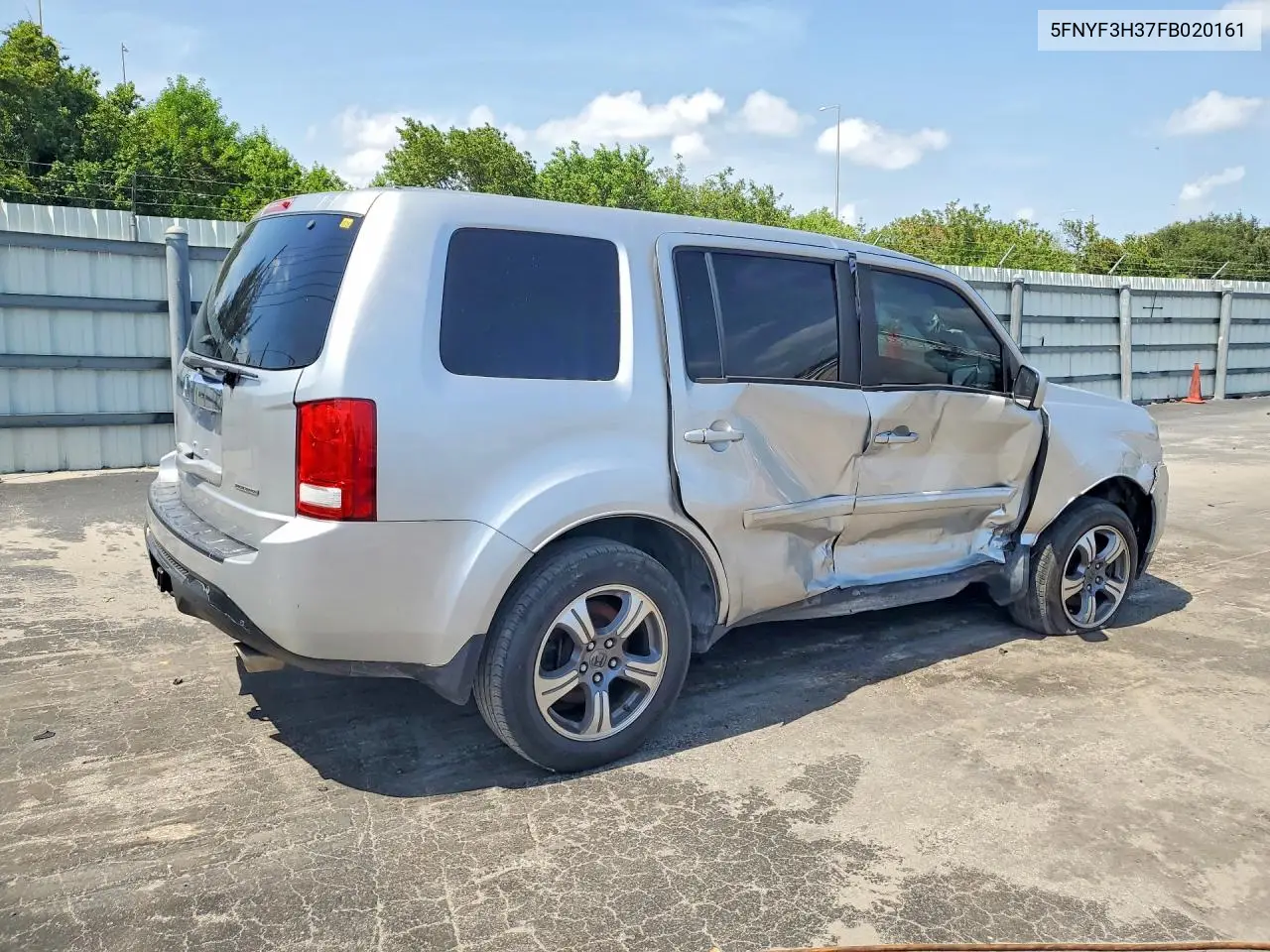 2015 Honda Pilot Se VIN: 5FNYF3H37FB020161 Lot: 61929556