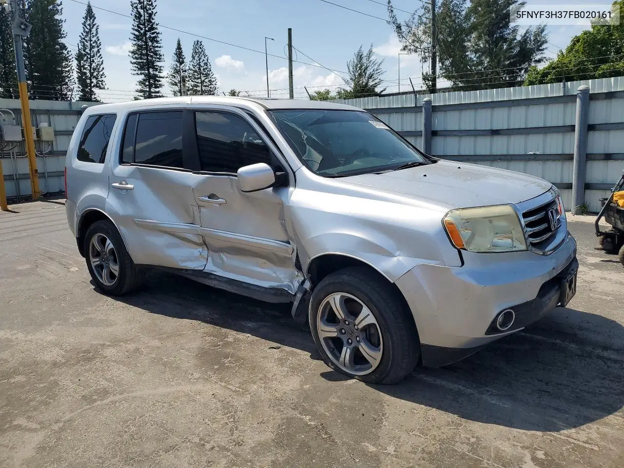 2015 Honda Pilot Se VIN: 5FNYF3H37FB020161 Lot: 61929556
