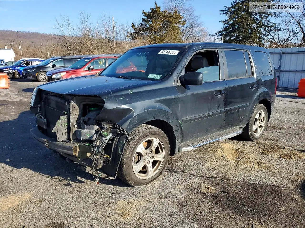 5FNYF4H74FB044989 2015 Honda Pilot Exln