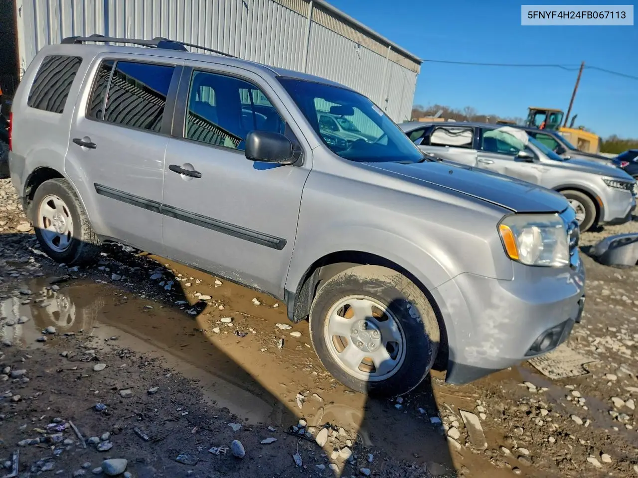 5FNYF4H24FB067113 2015 Honda Pilot Lx