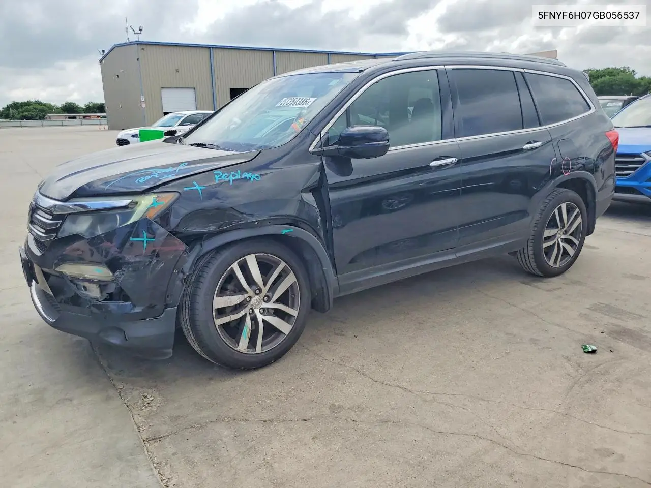 2016 Honda Pilot Elite VIN: 5FNYF6H07GB056537 Lot: 57350386