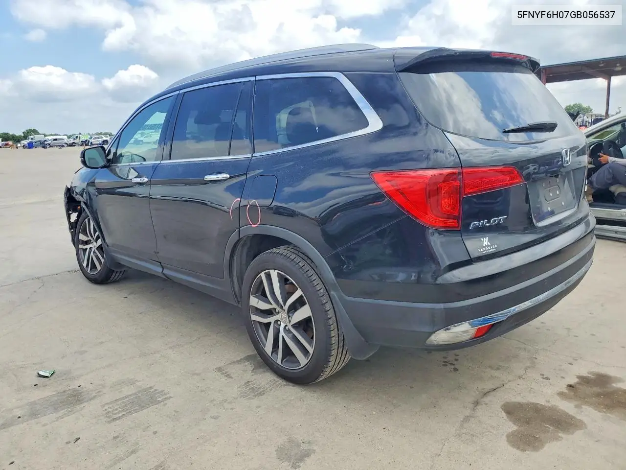 2016 Honda Pilot Elite VIN: 5FNYF6H07GB056537 Lot: 57350386
