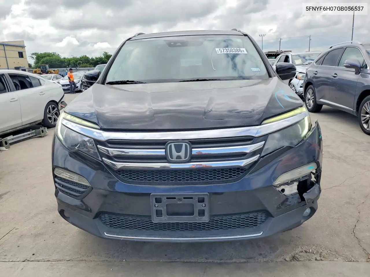 2016 Honda Pilot Elite VIN: 5FNYF6H07GB056537 Lot: 57350386