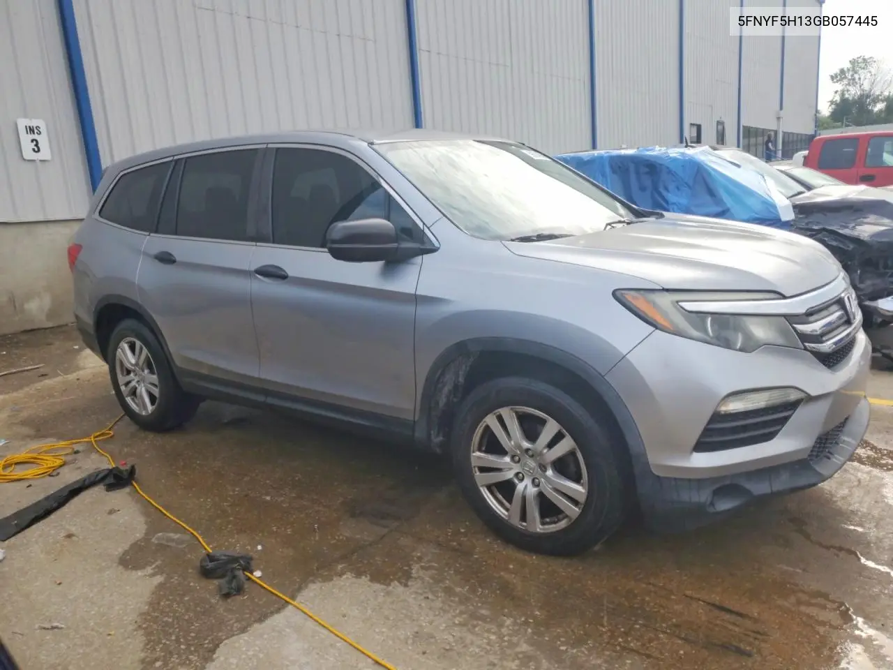 2016 Honda Pilot Lx VIN: 5FNYF5H13GB057445 Lot: 59624666