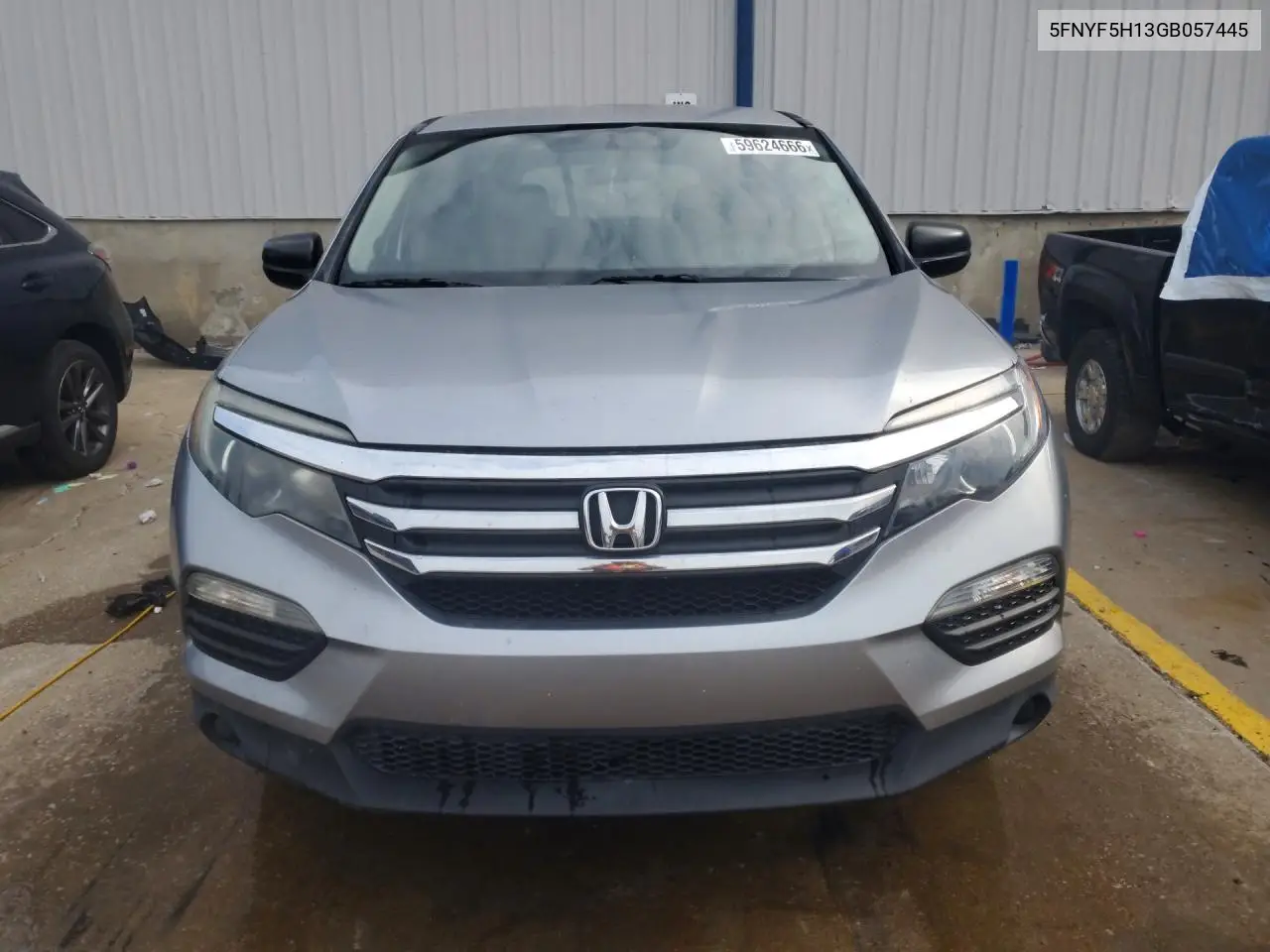 2016 Honda Pilot Lx VIN: 5FNYF5H13GB057445 Lot: 59624666
