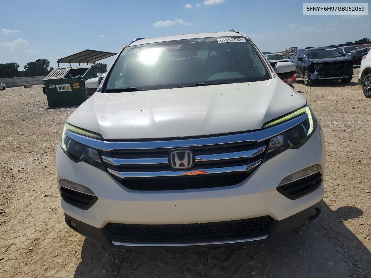 2016 Honda Pilot Touring VIN: 5FNYF6H97GB062059 Lot: 61394736