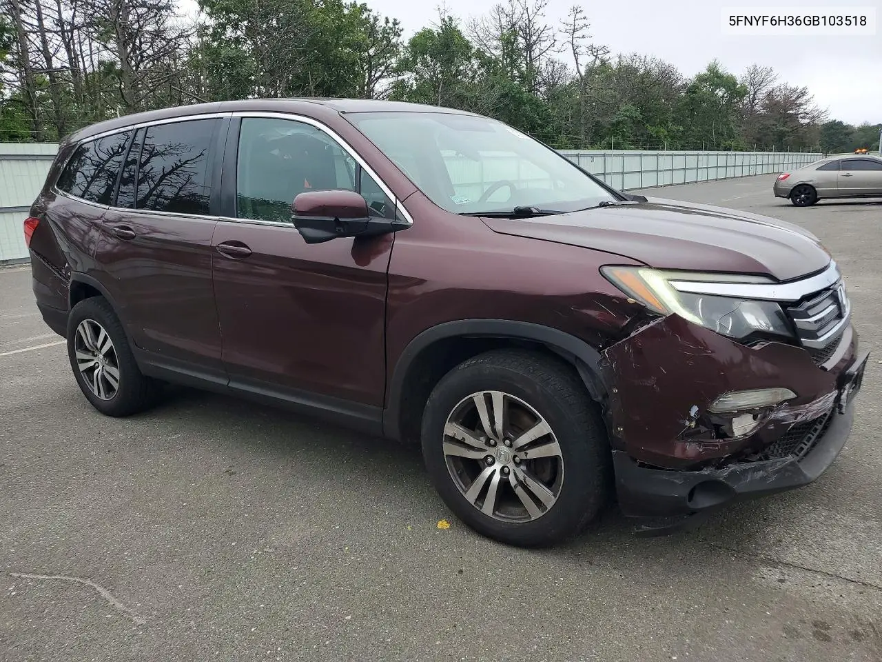 2016 Honda Pilot Ex VIN: 5FNYF6H36GB103518 Lot: 61698916