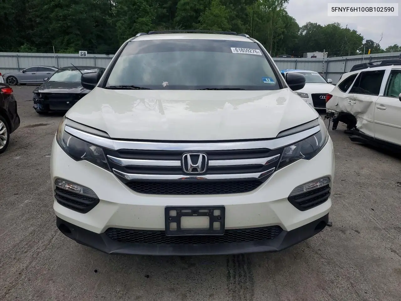 2016 Honda Pilot Lx VIN: 5FNYF6H10GB102590 Lot: 61859276