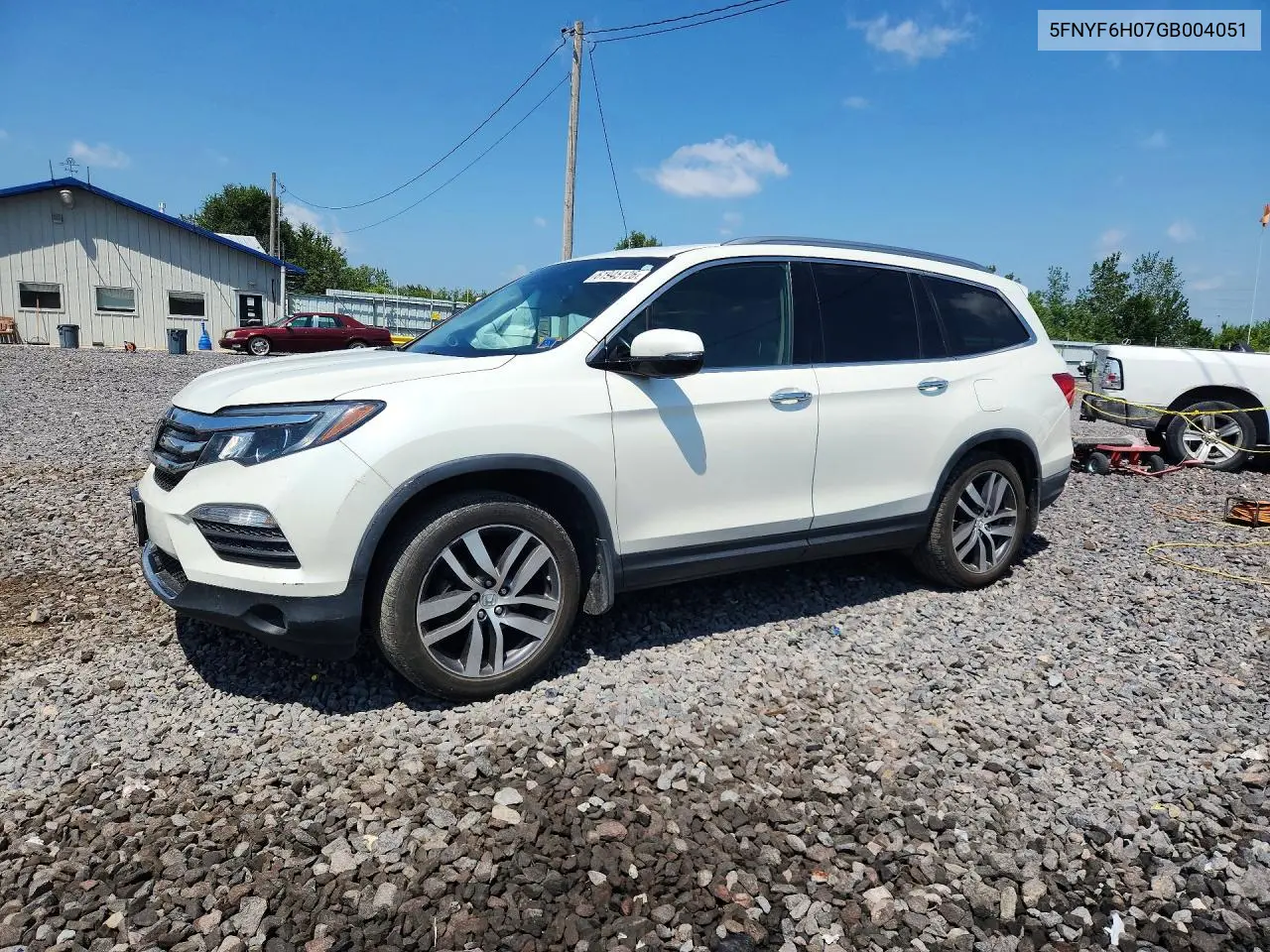 2016 Honda Pilot Elite VIN: 5FNYF6H07GB004051 Lot: 61945126