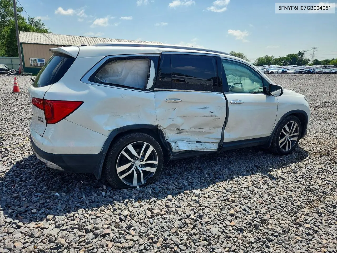 2016 Honda Pilot Elite VIN: 5FNYF6H07GB004051 Lot: 61945126