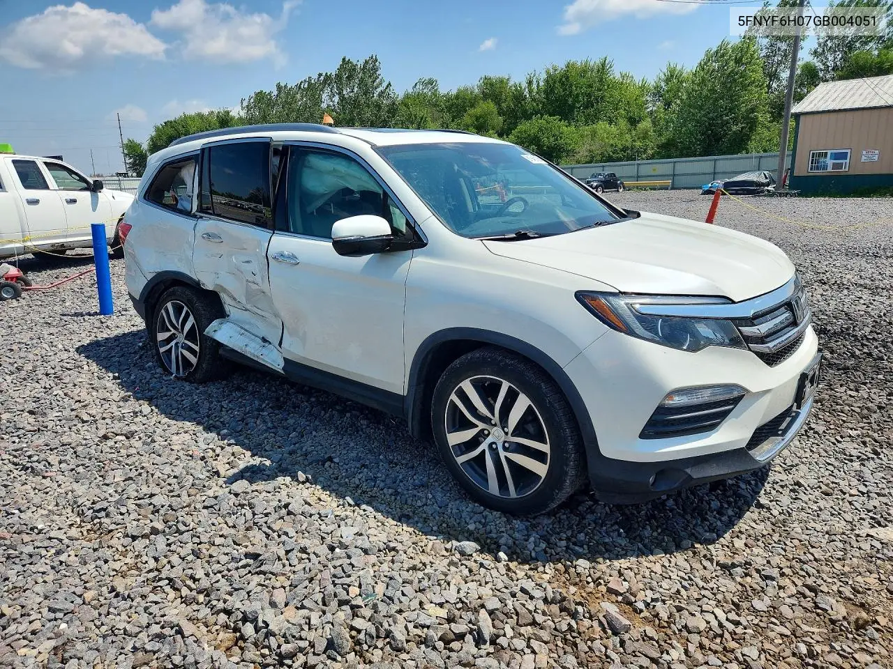 2016 Honda Pilot Elite VIN: 5FNYF6H07GB004051 Lot: 61945126