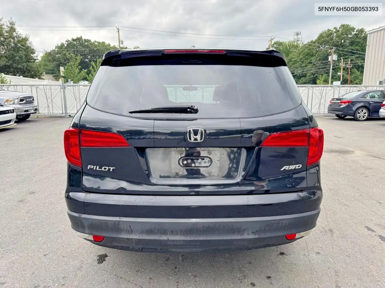 2016 Honda Pilot Exl VIN: 5FNYF6H50GB053393 Lot: 62395196
