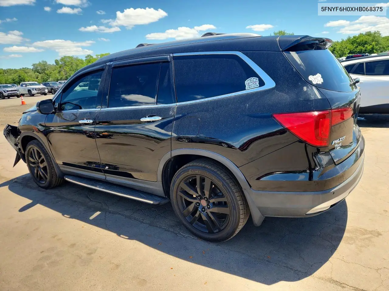 2017 Honda Pilot Elite VIN: 5FNYF6H0XHB068375 Lot: 56959226