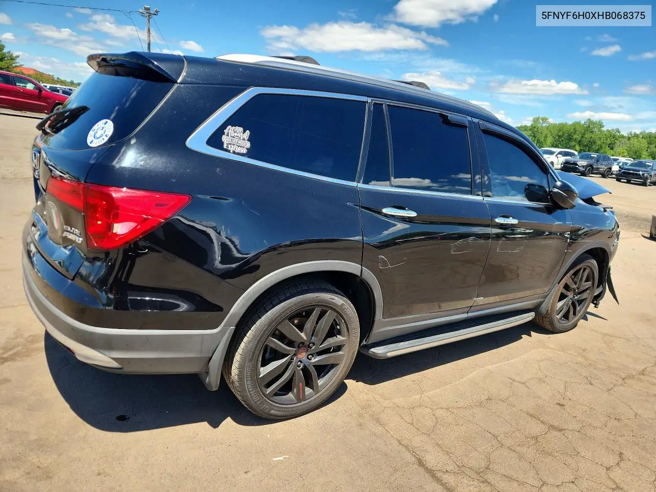 2017 Honda Pilot Elite VIN: 5FNYF6H0XHB068375 Lot: 56959226
