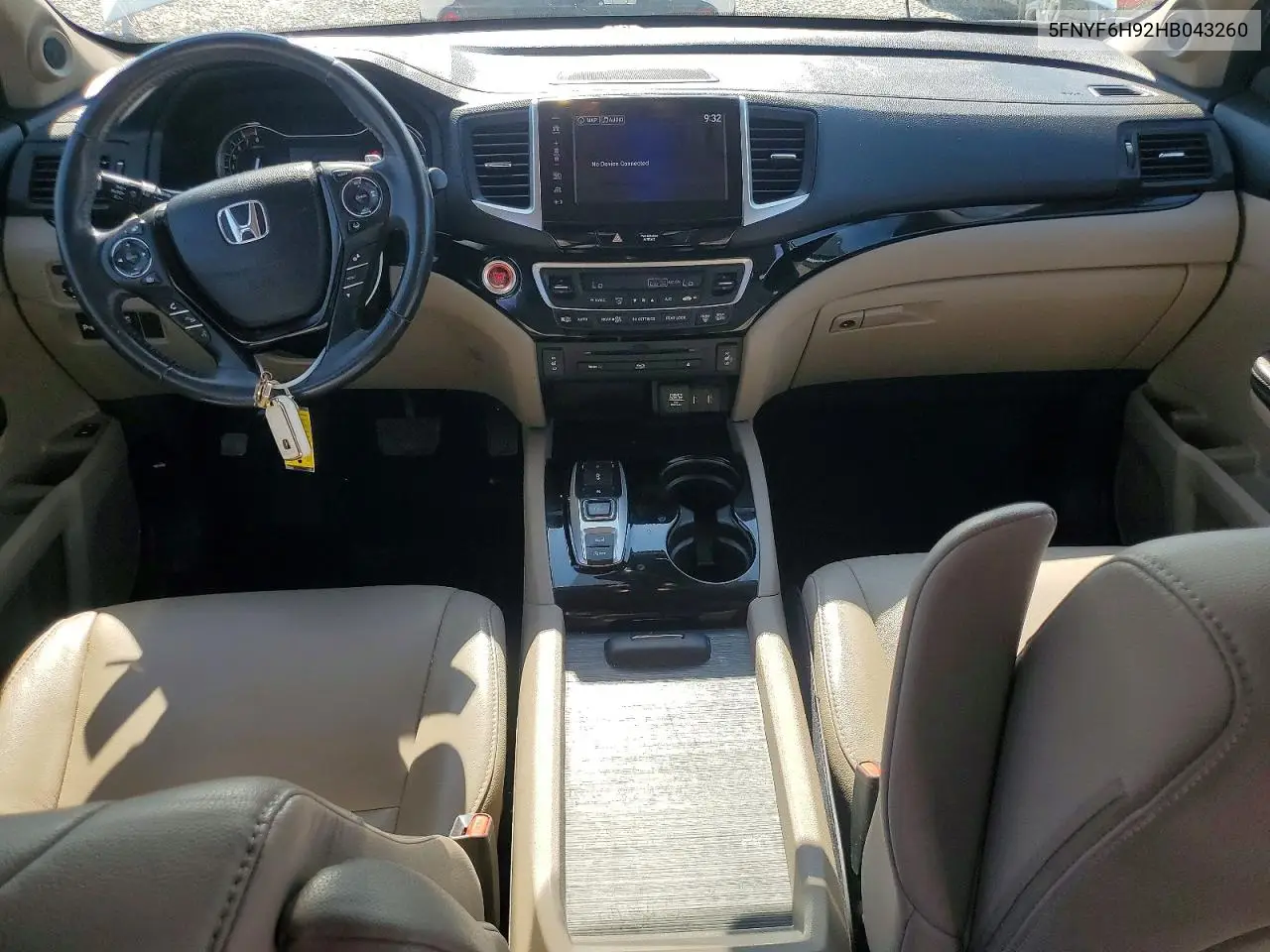 5FNYF6H92HB043260 2017 Honda Pilot Touring