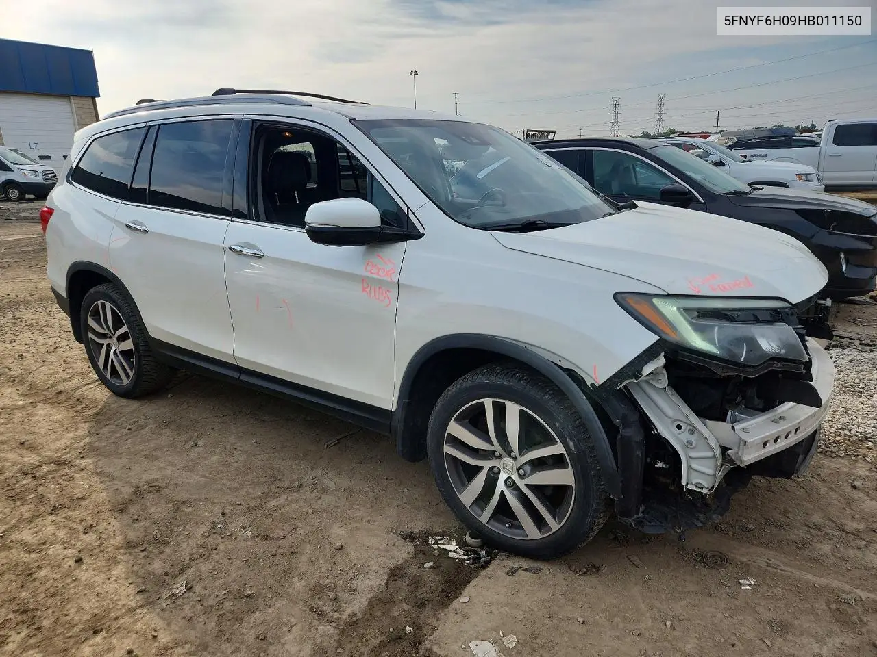 2017 Honda Pilot Elite VIN: 5FNYF6H09HB011150 Lot: 61097056