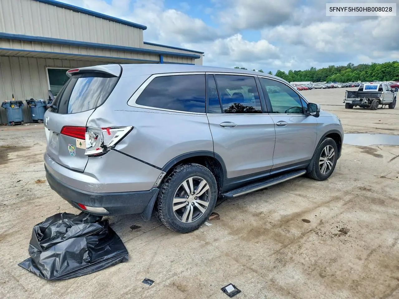2017 Honda Pilot Exl VIN: 5FNYF5H50HB008028 Lot: 61866246
