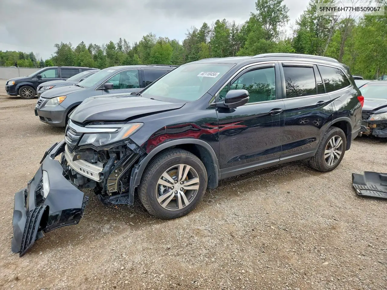 2017 Honda Pilot Exln VIN: 5FNYF6H77HB509067 Lot: 62118456