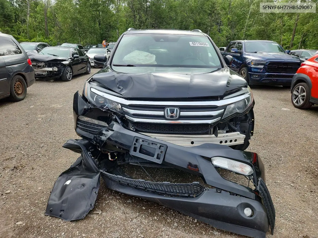 2017 Honda Pilot Exln VIN: 5FNYF6H77HB509067 Lot: 62118456