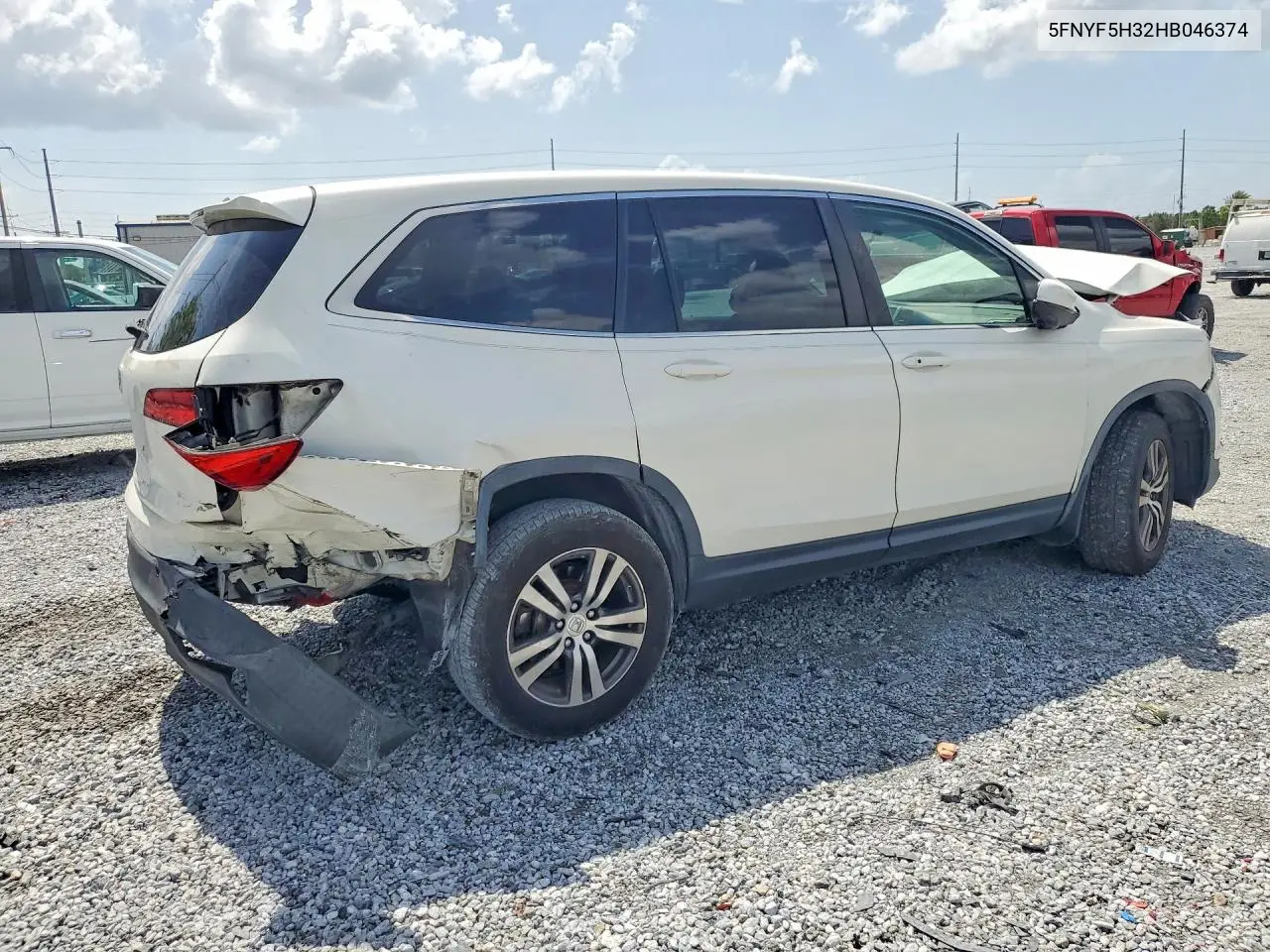 2017 Honda Pilot Ex VIN: 5FNYF5H32HB046374 Lot: 62158906