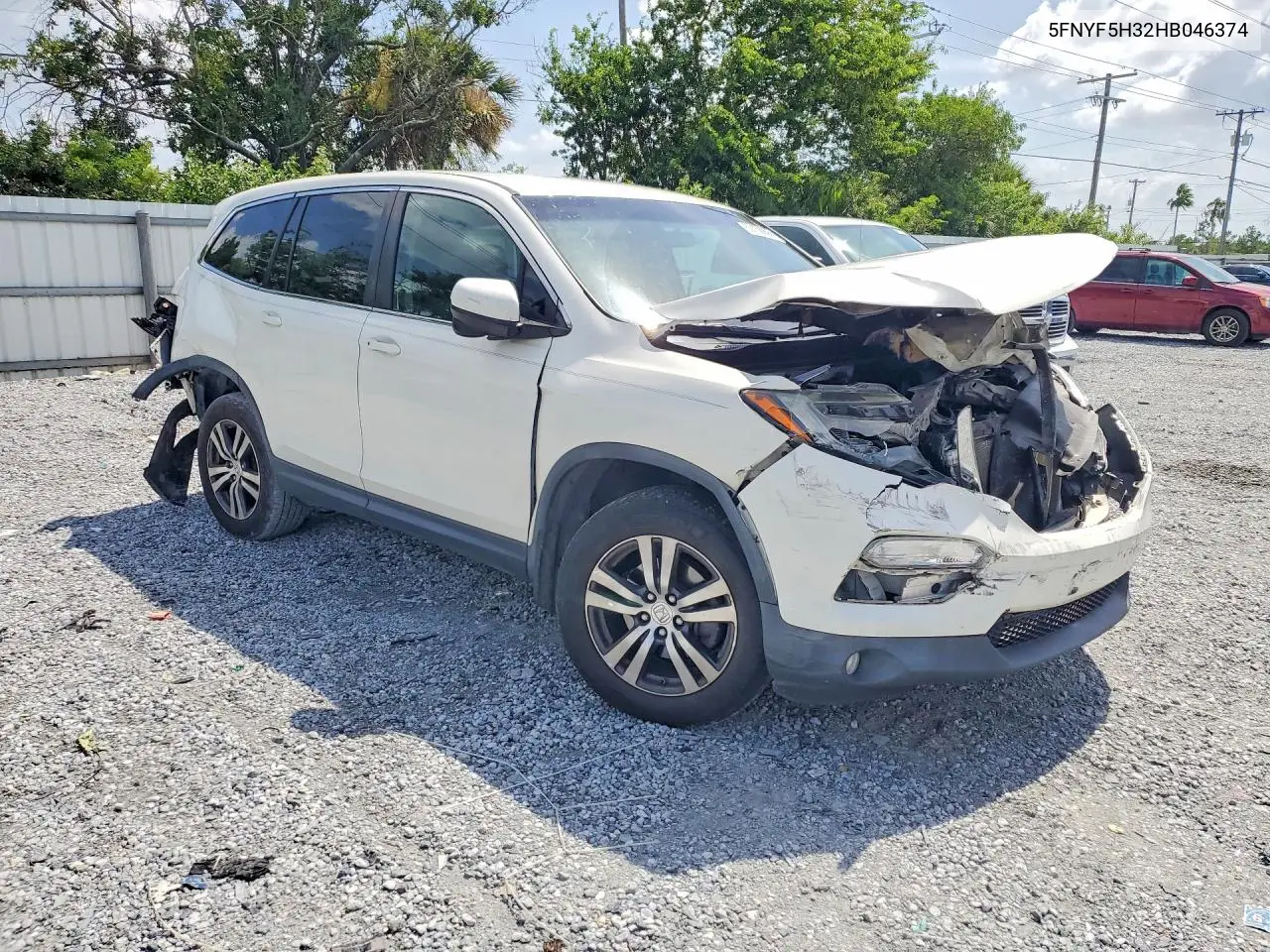 2017 Honda Pilot Ex VIN: 5FNYF5H32HB046374 Lot: 62158906