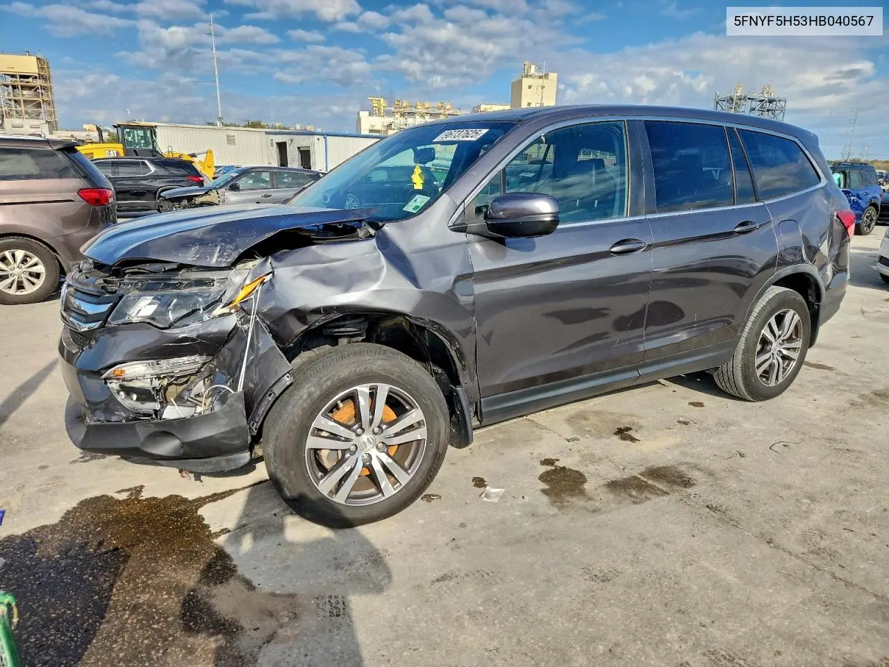 5FNYF5H53HB040567 2017 Honda Pilot Exl