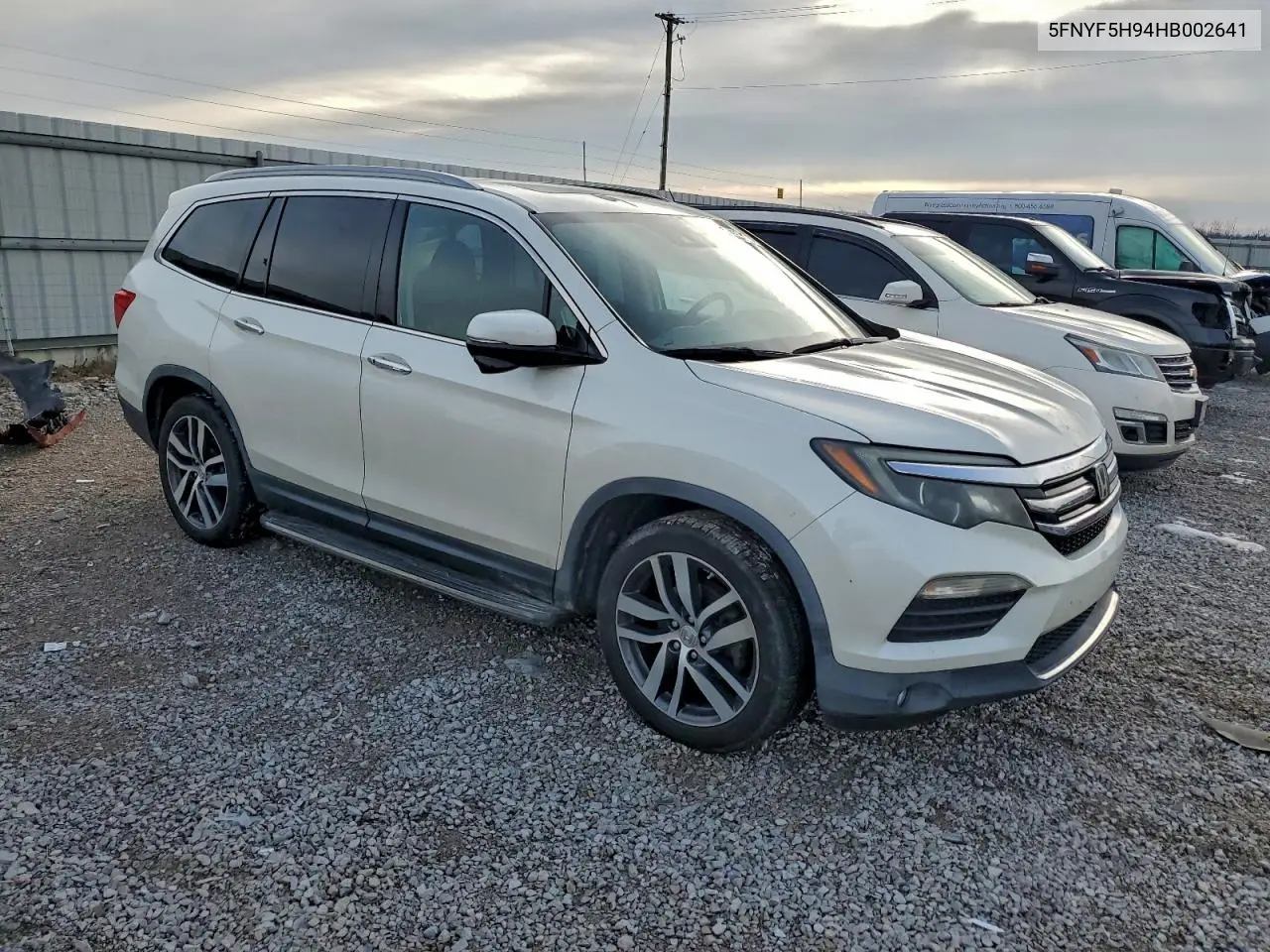 5FNYF5H94HB002641 2017 Honda Pilot Touring