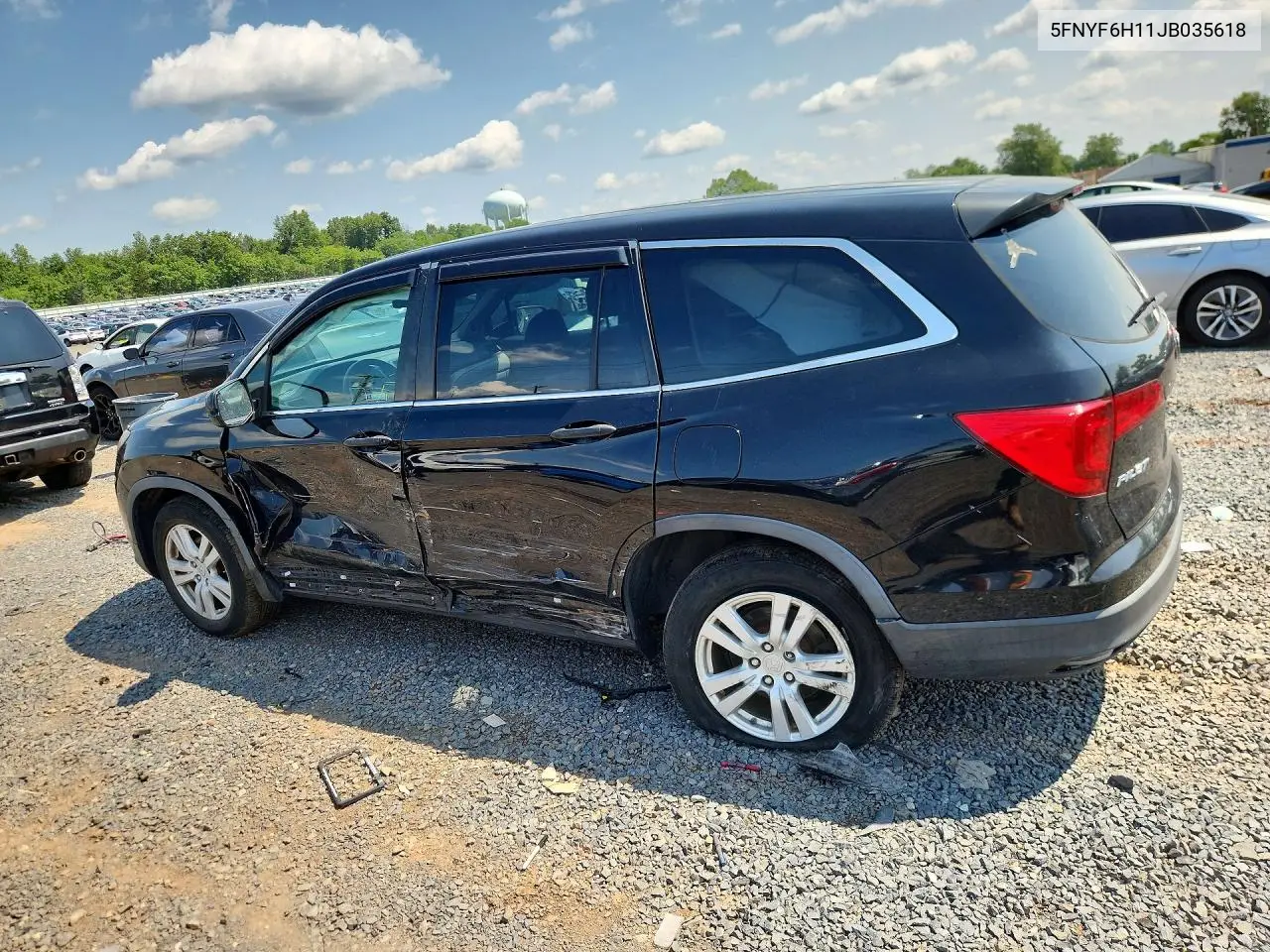 2018 Honda Pilot Lx VIN: 5FNYF6H11JB035618 Lot: 61393236