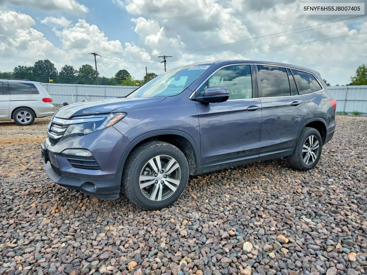 2018 Honda Pilot Exl VIN: 5FNYF6H55JB007405 Lot: 61575226