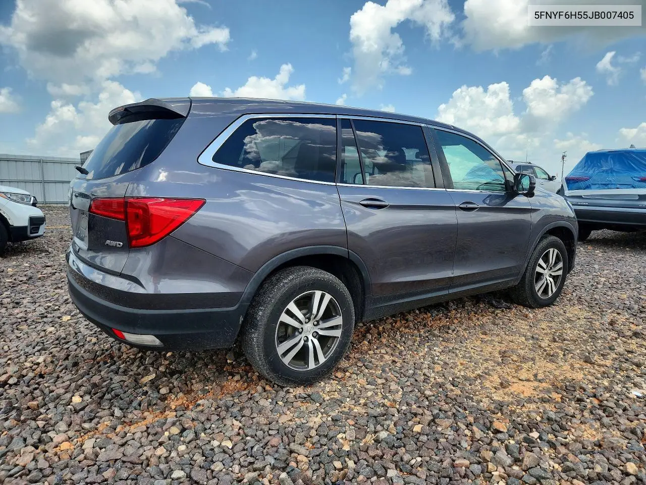 2018 Honda Pilot Exl VIN: 5FNYF6H55JB007405 Lot: 61575226