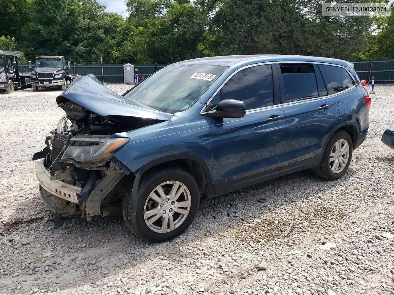5FNYF5H17JB033074 2018 Honda Pilot Lx