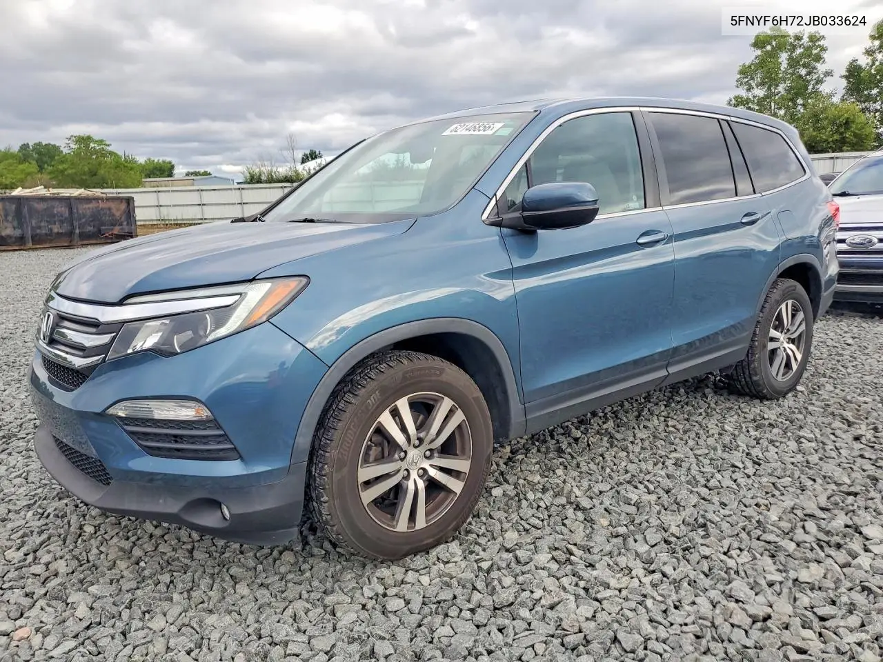 2018 Honda Pilot Exln VIN: 5FNYF6H72JB033624 Lot: 62146856