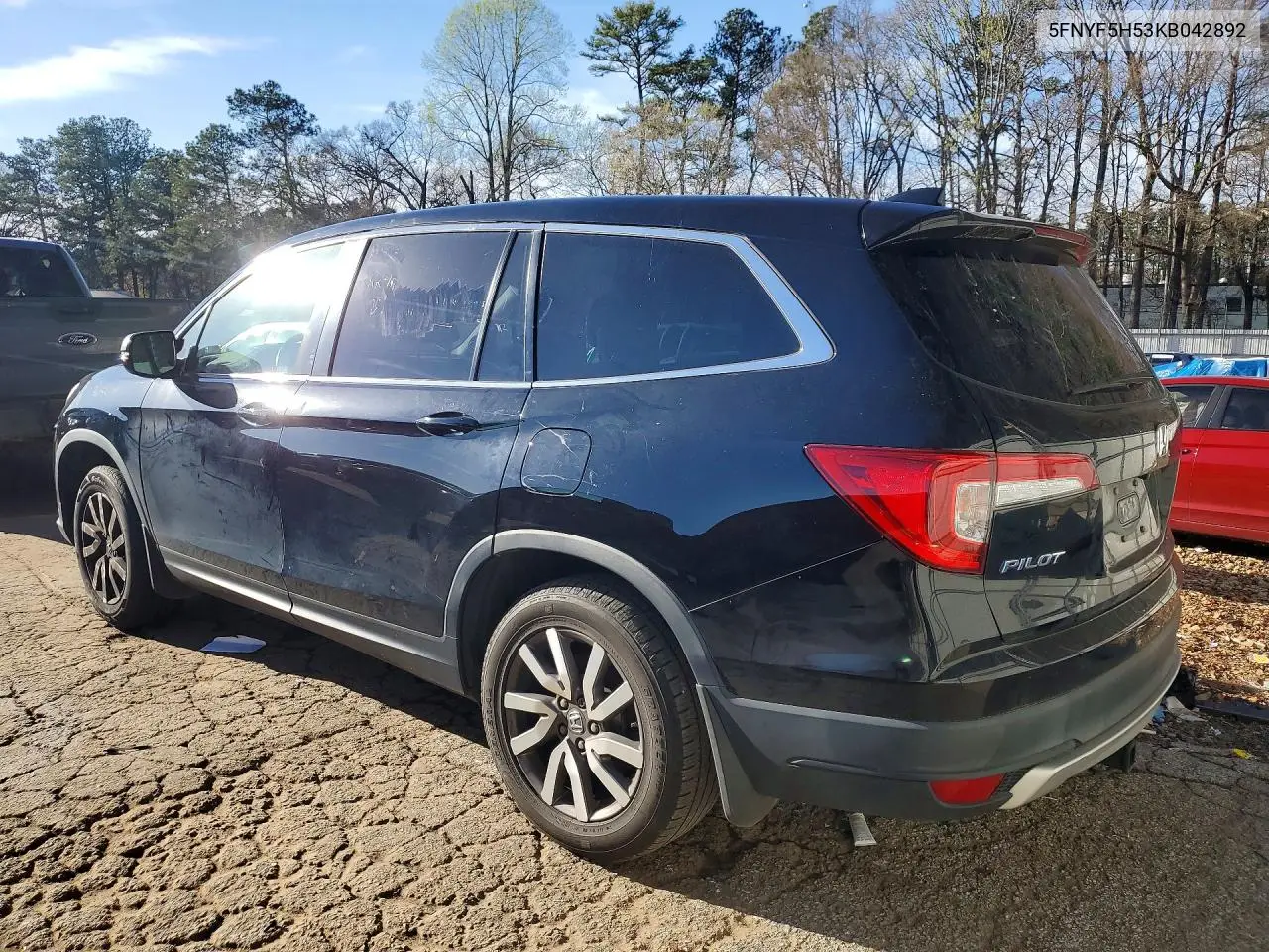 2019 Honda Pilot Exl VIN: 5FNYF5H53KB042892 Lot: 46064036