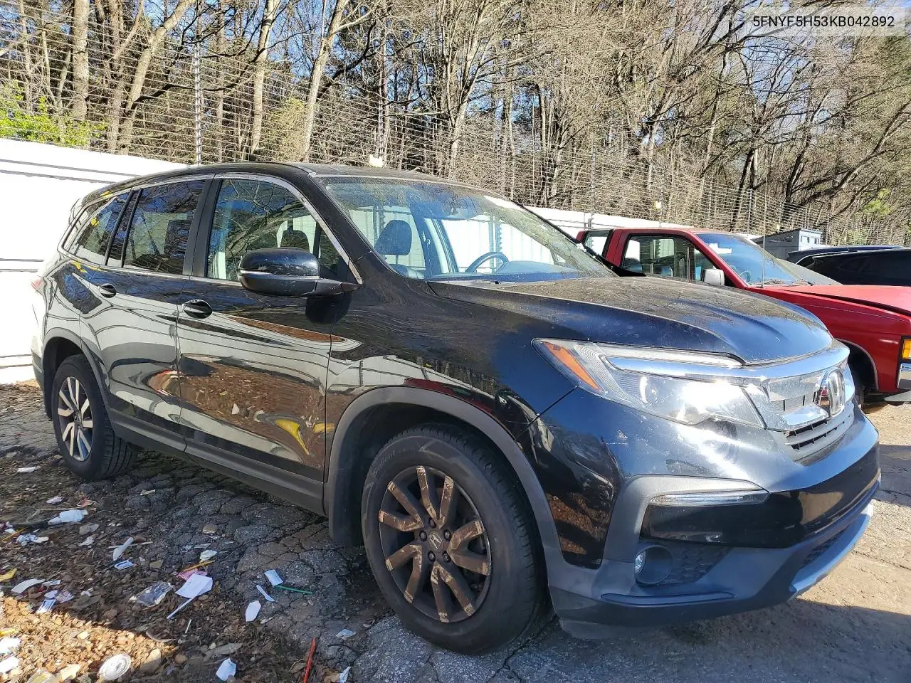 2019 Honda Pilot Exl VIN: 5FNYF5H53KB042892 Lot: 46064036