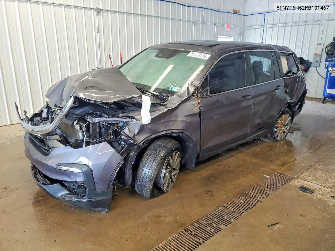 2019 Honda Pilot Exl VIN: 5FNYF6H52KB101467 Lot: 59723536