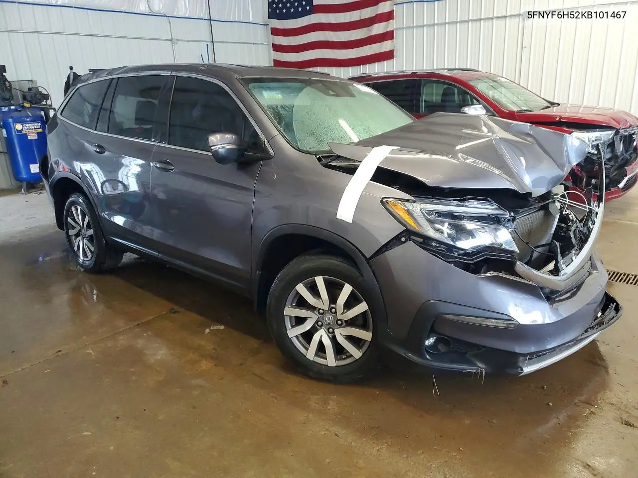 2019 Honda Pilot Exl VIN: 5FNYF6H52KB101467 Lot: 59723536